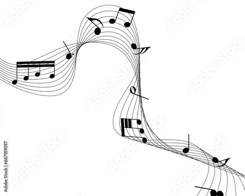 Musical Notes On Lines