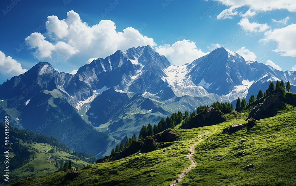 Mountain_Landscape. Generative AI.