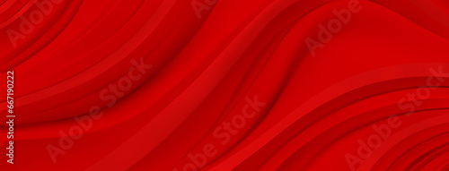 Abstract background with wavy surface in red colors
