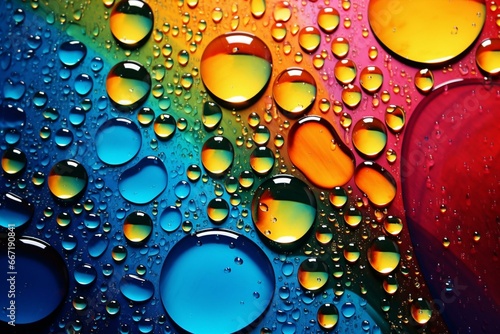 Vibrant artwork with water droplets. Generative AI