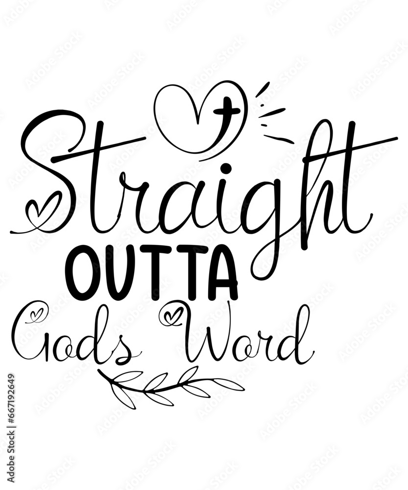 Straight Outta Gods Word SVG
