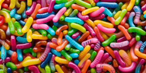 rainbow worms candy candy gum