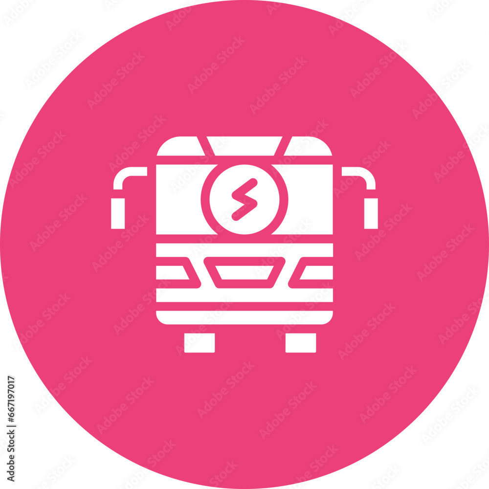 Electric Bus Icon