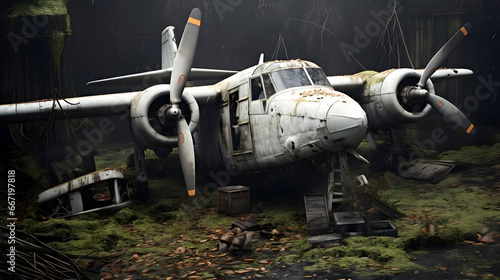 abandoned aircraft, old plane 