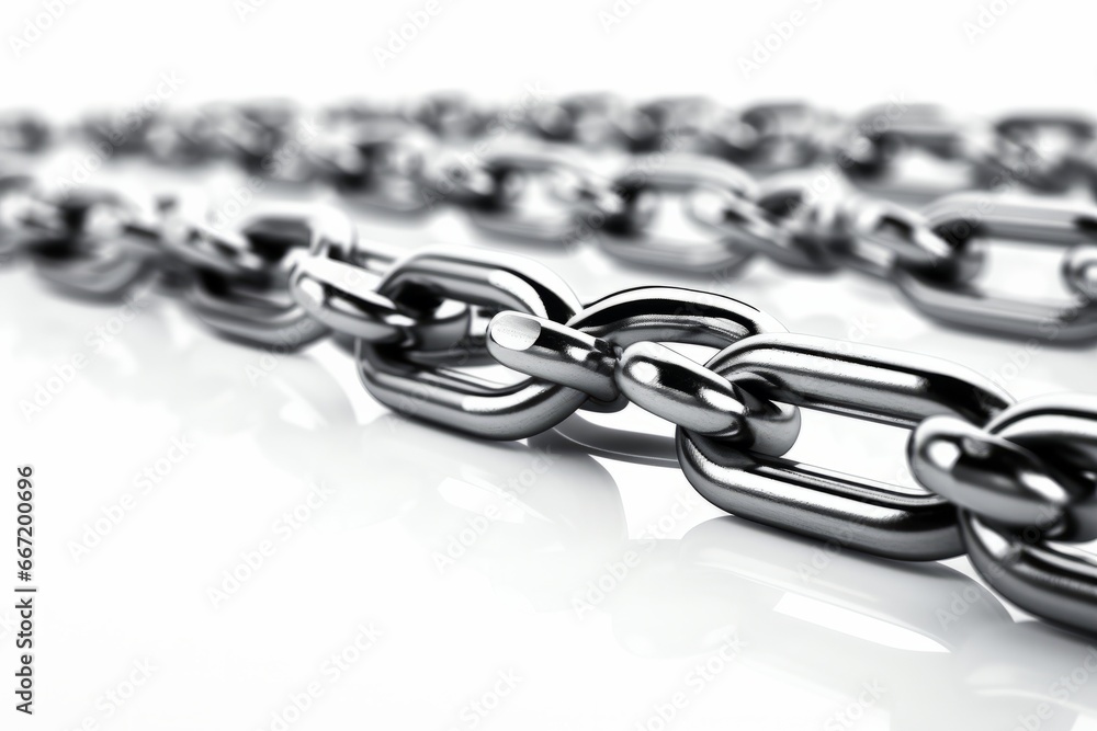 Obraz premium Chains on white background
