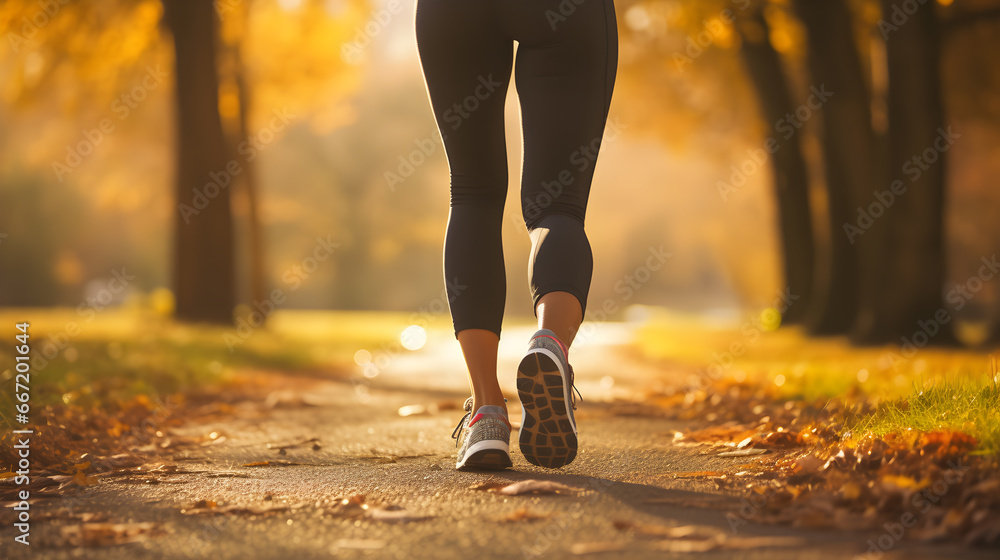 Young woman jogging fitness in outdoor park Young woman jogging fitness in outdoor park