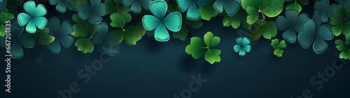 abstract banner, lucky charm clover
