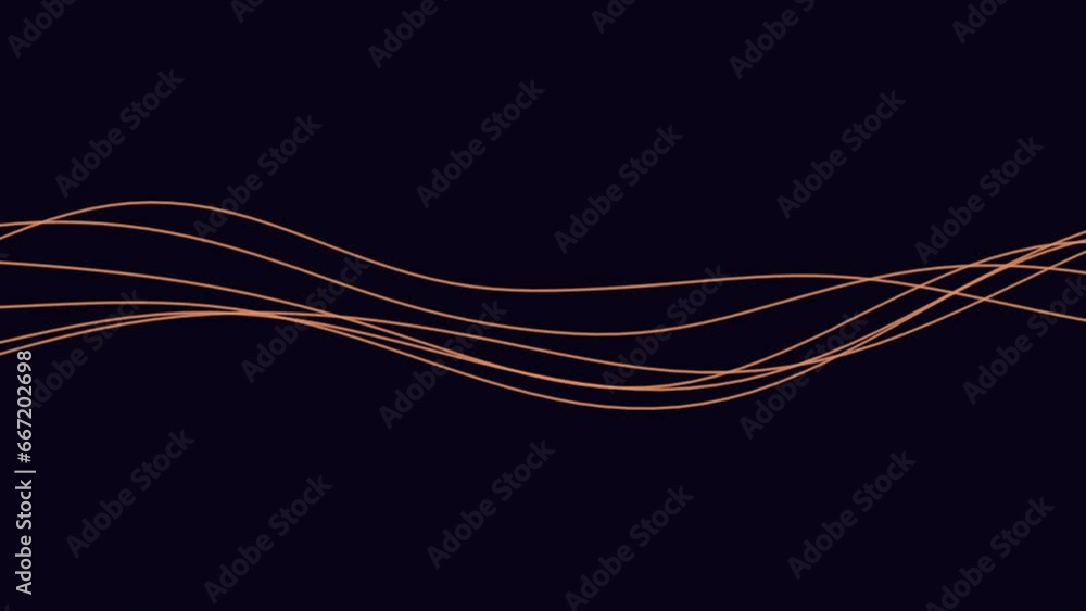 Vibrant orange wavy lines on a black background, this image lends itself as an attractive design element, perfect for enhancing websites and apps