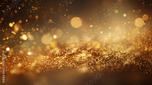 Luxury sparkling,Luxury golden wave of lights and sparkle,elegant fluid data transfer technology. Gold sparkle splatter border.Gold Foil Frame Gold brush strokes bokeh gold swirl on black background.