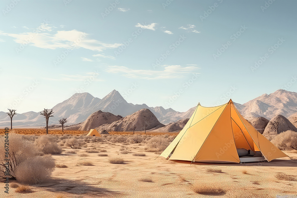 Peaceful Camping Experience In The Middle Of Desert