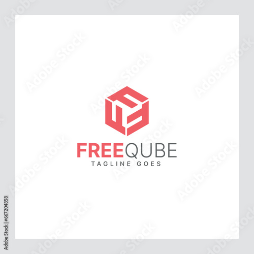 F-letter and Business logo Design in the form of Hexagons shape and a cube logo with 
Letter monogram designs for corporate identity to business logo (ID: 667204858)