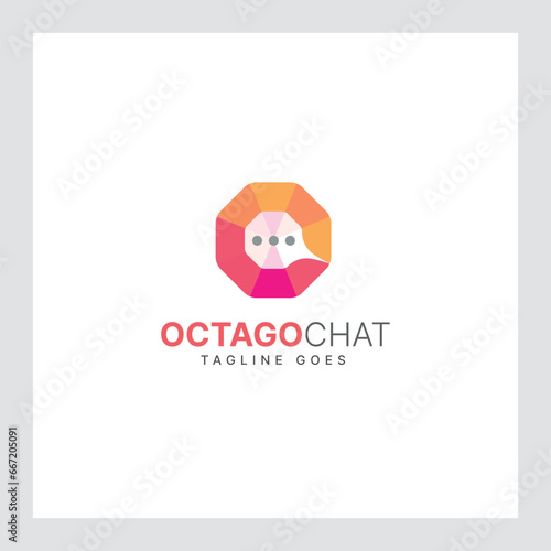 Q-letter and Chart logo Design in the form of Hexagons shape and a cube logo with 
Letter monogram designs for corporate identity to business logo (ID: 667205091)