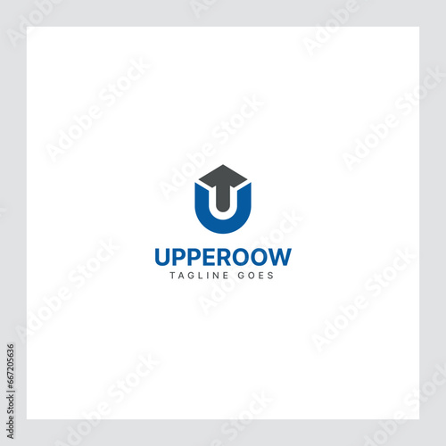 U-letter and Up erro logo Design in the form of Hexagons shape and a cube logo with 
Letter monogram designs for corporate identity to business logo (ID: 667205636)