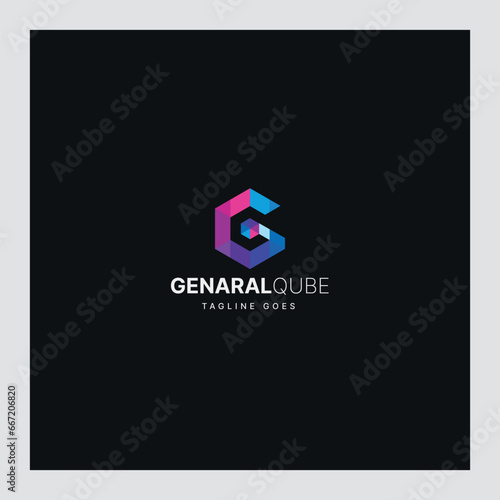G-letter and Music logo Design in the form of Hexagons shape and a cube logo with 
Letter monogram designs for corporate identity to business logo (ID: 667206820)