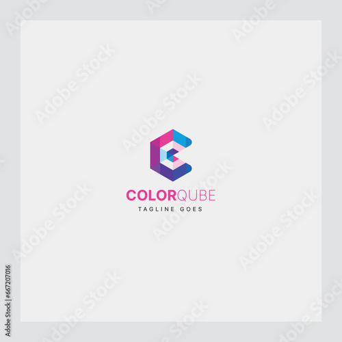 C-letter and Music logo Design in the form of Hexagons shape and a cube logo with 
Letter monogram designs for corporate identity to business logo (ID: 667207016)