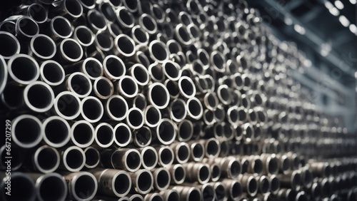 Metal pipes connector tubes. Construction cylindrical steel pipe stacked valious size in constructio-topaz.jpeg, Metal pipes connector tubes. Construction cylindrical steel pipe stacked valious size i