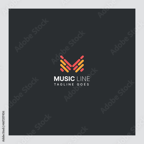 M-letter and Music logo Design in the form of Hexagons shape and a cube logo with 
Letter monogram designs for corporate identity to business logo (ID: 667207436)