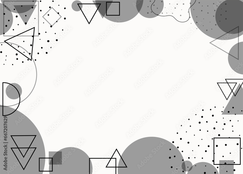 Obraz premium Vector abstract background, banner with modern graphic elements. Dynamic colors and lines, geometric shapes and spots. Template for web banner design, flyer on isolated background.