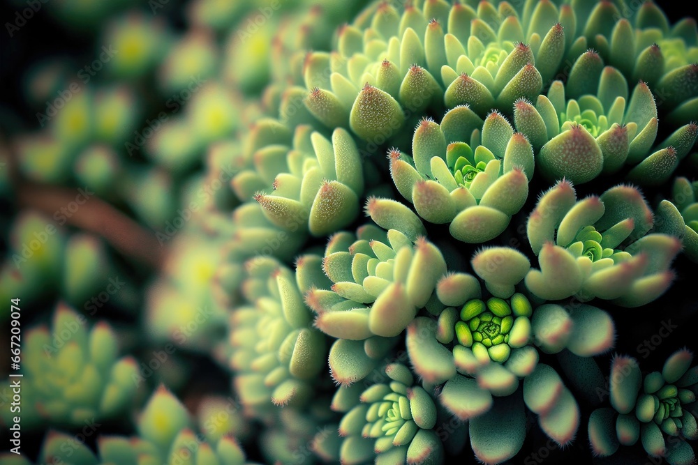 Succulent varieties in the garden, nature background Succulent varieties in the garden, nature background