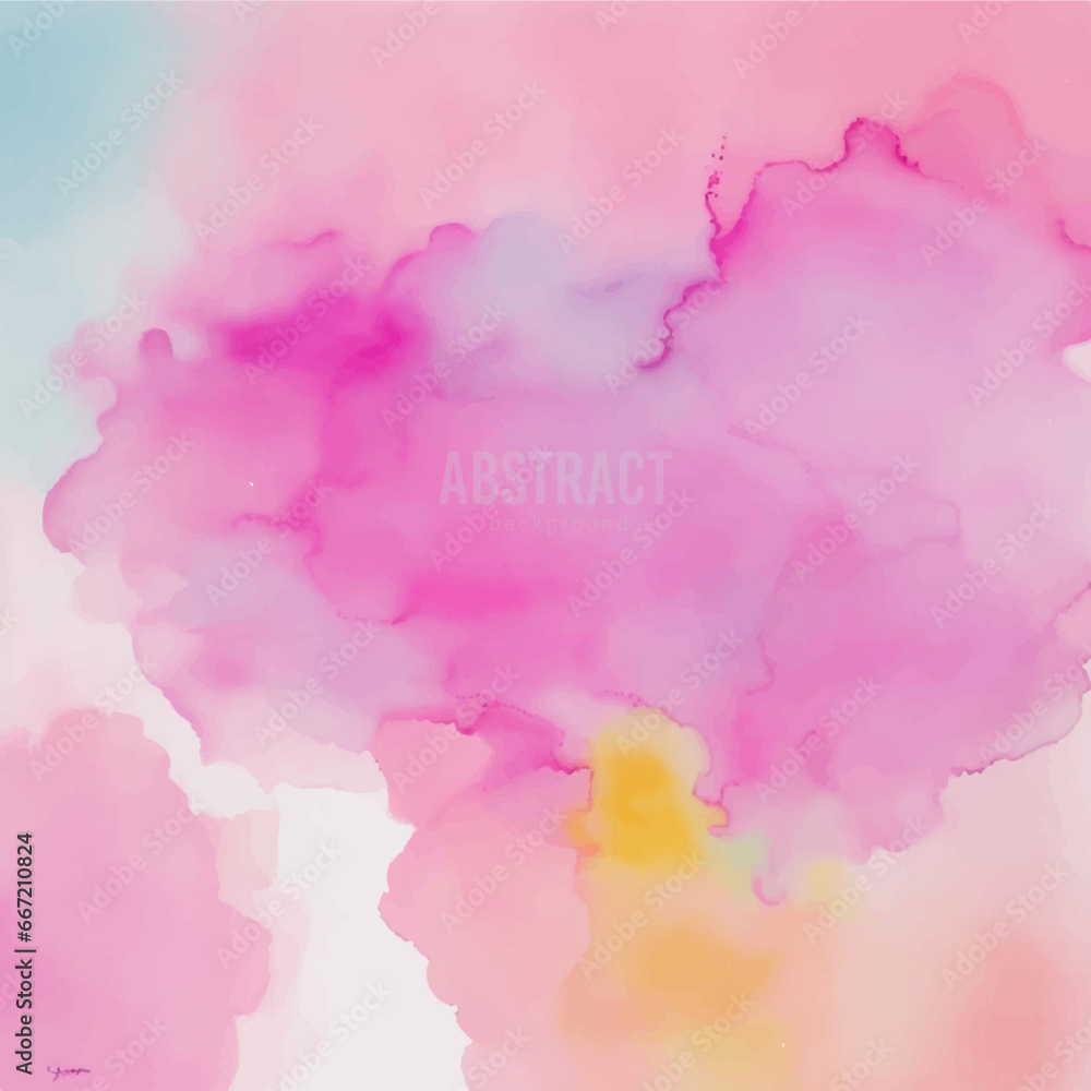 Abstract watercolor background with watercolor splashes, Pink watercolor, watercolor hand painted background