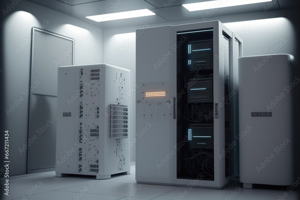 Tech background data center, servers futuristic design, server room with racks and dramatic lighting Tech background data center, servers futuristic design, server room with racks and dramatic lighting