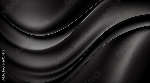 Black luxury satin fabric, high end fashion drapery elegant textile