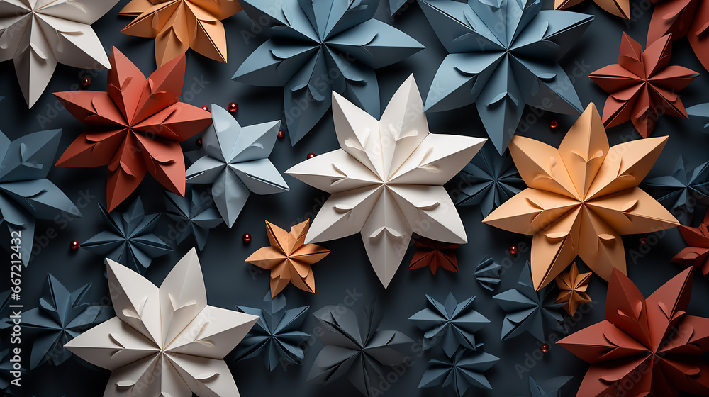 Christmas Paper origami pattern