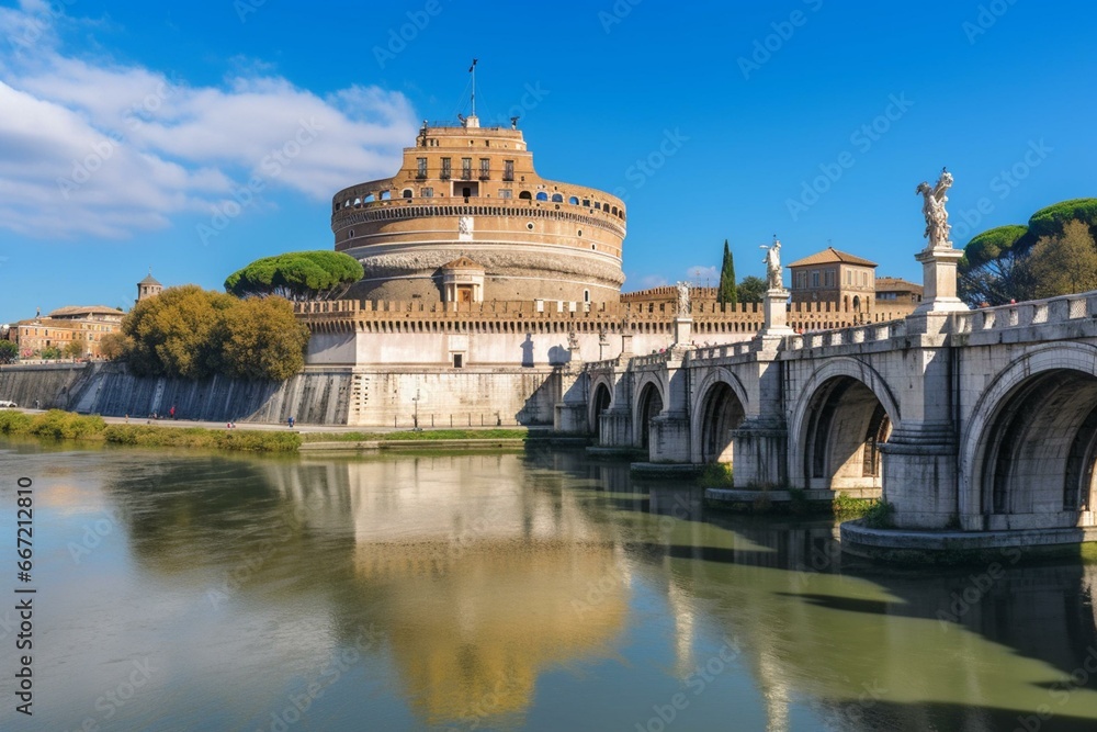 Well-known sites in Italy - capital, canal, leaning tower. Generative AI