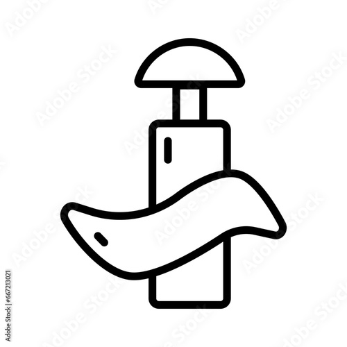 Ear Plug Outline Icon Vector Illustration