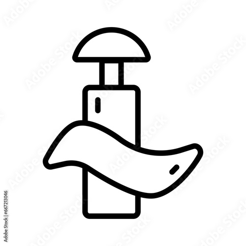 Ear Plug Outline Icon Vector Illustration