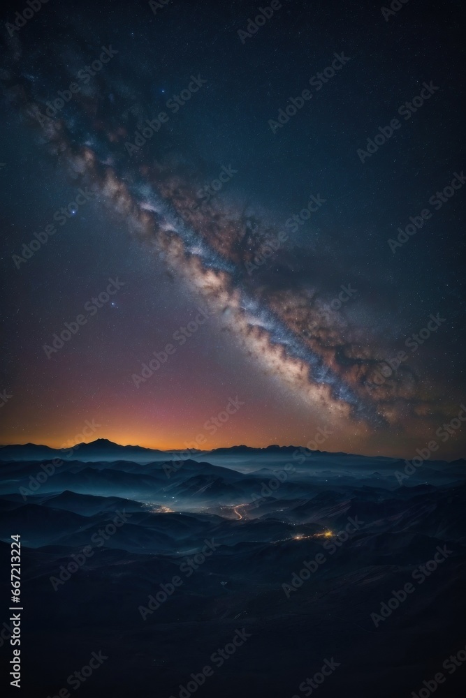 Galactic Majesty: The Milky Way Above the Peaks