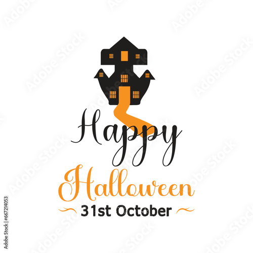 Happy Halloween, 31 October design template for t-shirts, banners, postcards, and greeting cards.EPS10 RGB Color Mode 300DPI