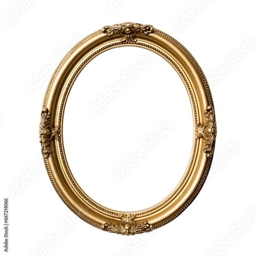 Gold color oval picture frame ,antique picture frame