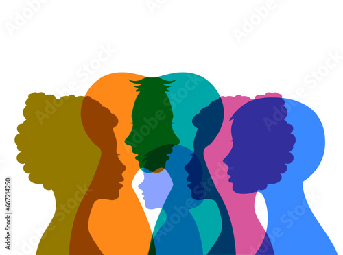 Parents and children. Drawing of a human silhouette.
Family, adolescent psychology, family relations between relatives.