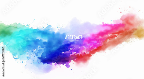 Fototapeta Naklejka Na Ścianę i Meble -  Abstract rainbow background, abstract colorful background, Watercolor background, abstract watercolor background with splashes