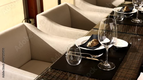 Service in a premium class restaurant