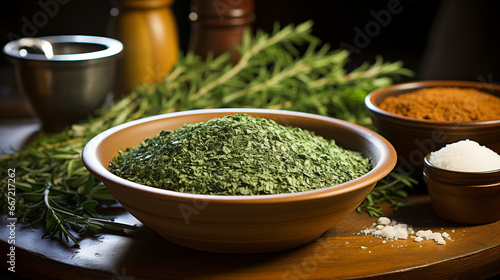 Herbal goodness: An array of fresh herbs like basil, rosemary, and thyme, emphasizing the role of herbs in enhancing flavor and reducing the need for excess salt and sugar