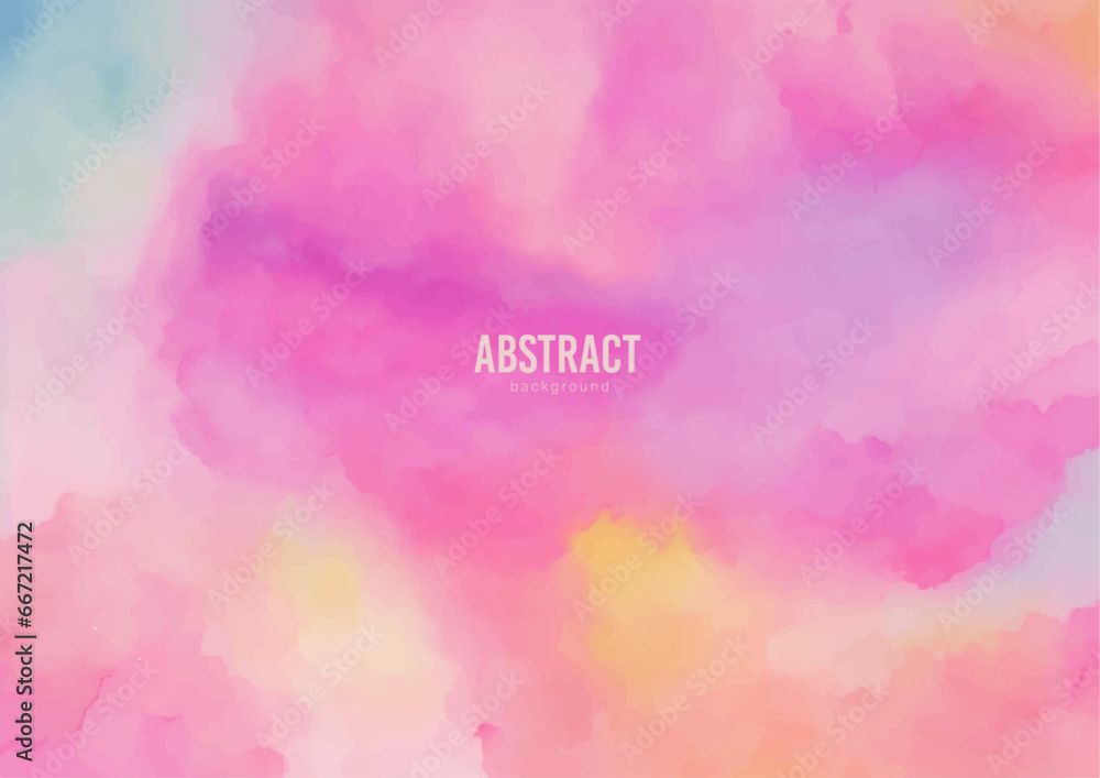 Pink watercolor background, abstract watercolor background with watercolor splashes