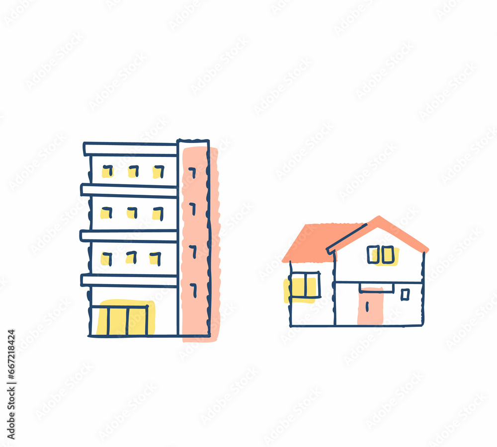 マンションと一軒家 マンションと一軒家