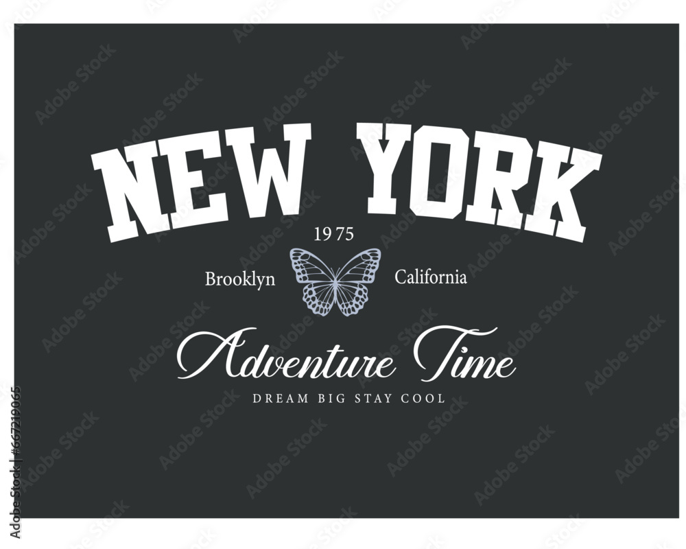 butterfly design with college slogan vector butterfly design with college slogan vector
