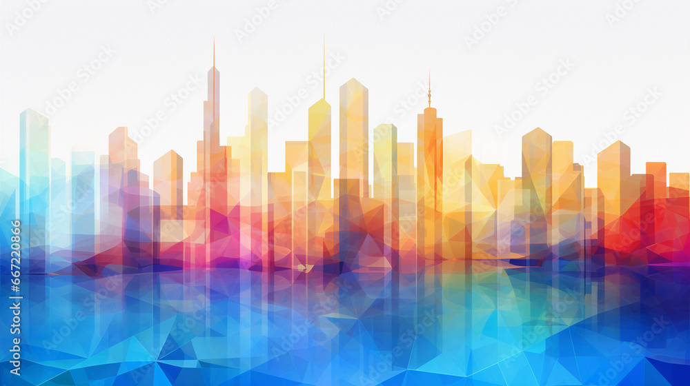 abstract background with city