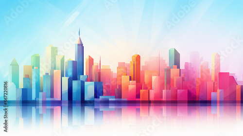 abstract city skyline