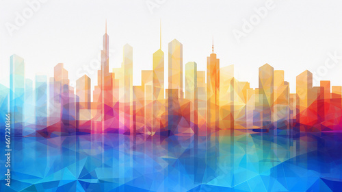 abstract background with city