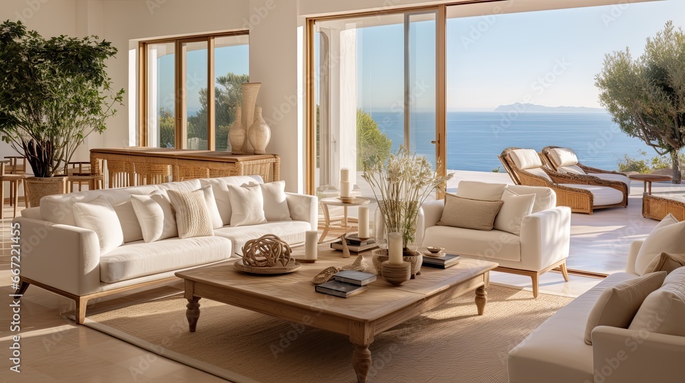 Living room in the Mediterranean villa Living room in the Mediterranean villa