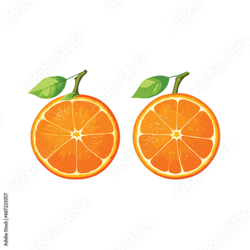 Zesty Citrus Vibes Orange Vector Magic © MdSelim