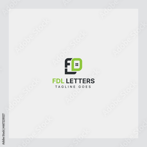EDL-letter logo Design in the form of a Hexagons shape and a cube logo with 
Letter monogram designs for corporate identity to business logo (ID: 667228027)