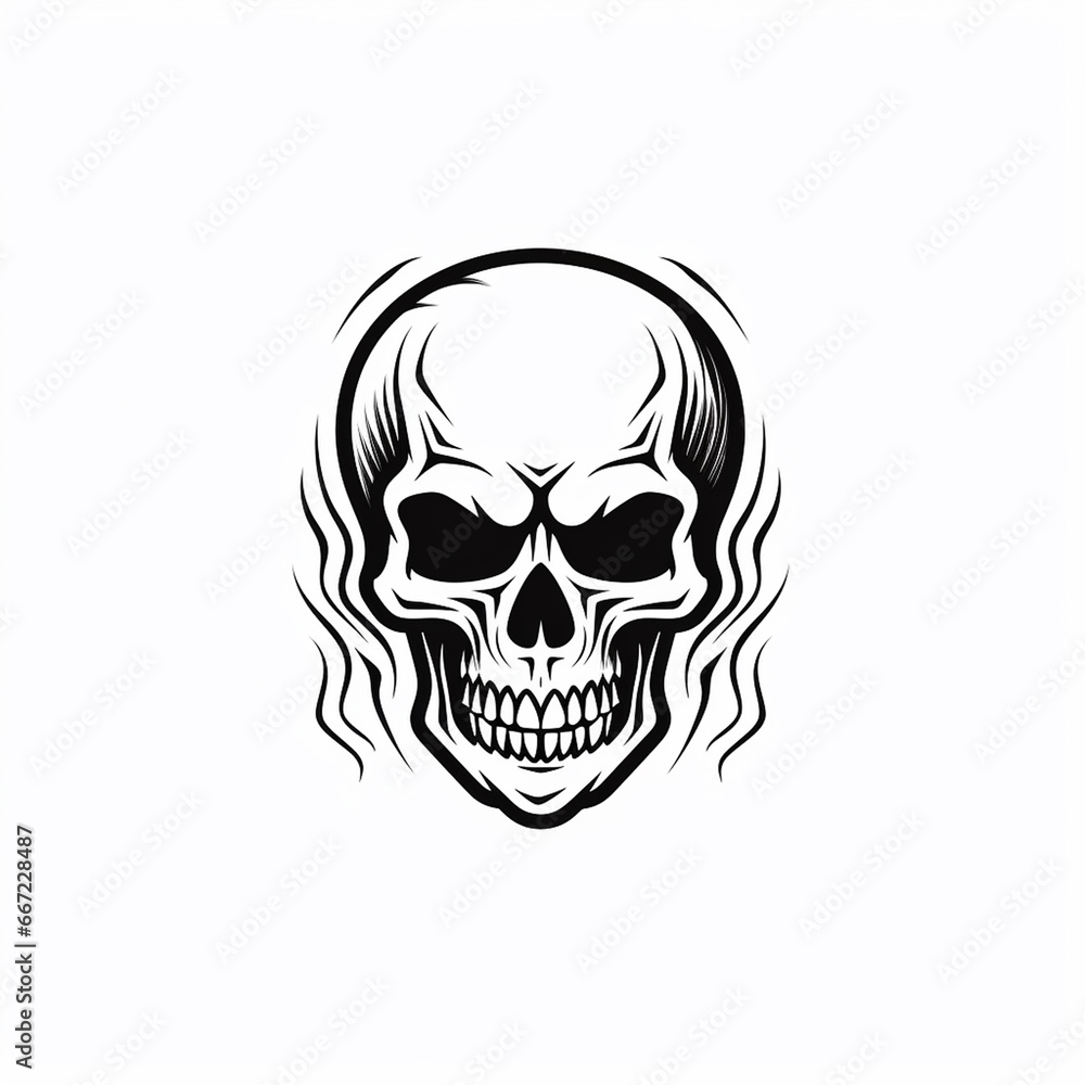 Skull for Logo Classic Branding Icon