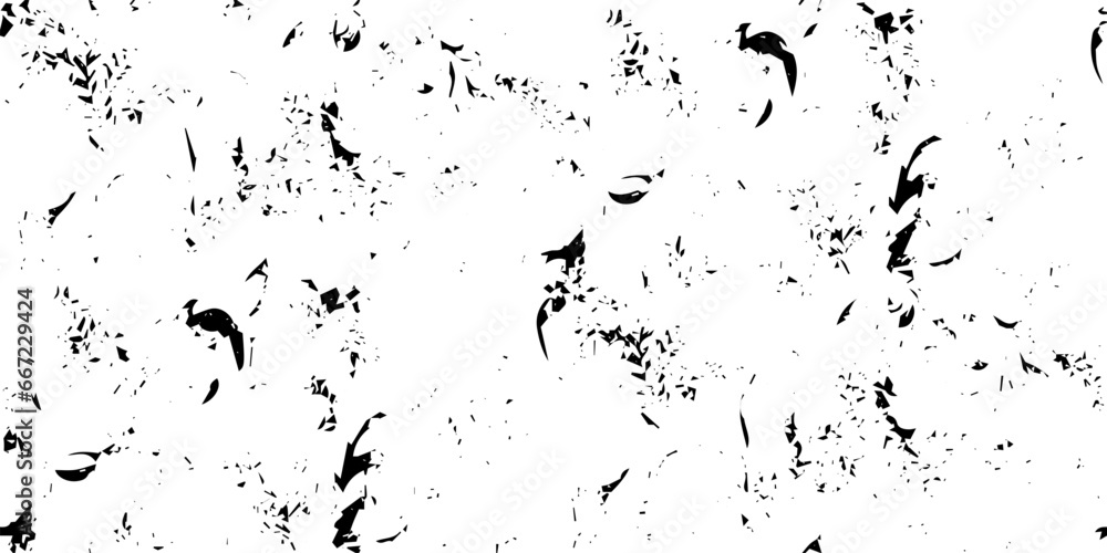 Rustic grunge vector texture with grain and stains. Abstract noise background. Weathered surface. Dirty and damaged. Detailed rough backdrop. Vector graphic illustration with transparent white. EPS10.