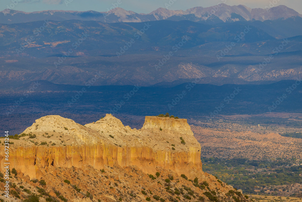 Scenic Landscape. Anderson Overlook and Sangre de Cristo, Los Alamos, New Mexico
