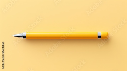  a yellow pen sitting on top of a yellow table next to a yellow wall.  generative ai